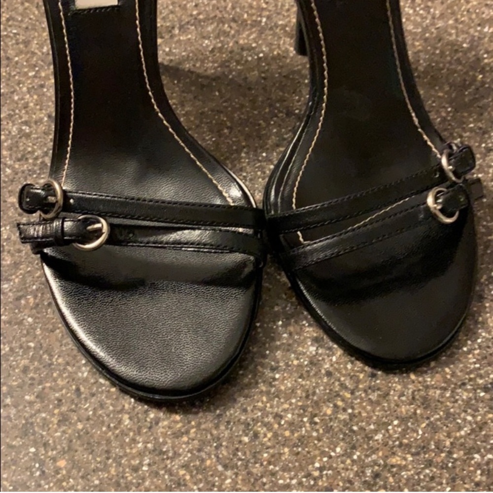 Y2K Steve Madden Black Strappy Sandal Heels size 7 - Picture 3 of 11